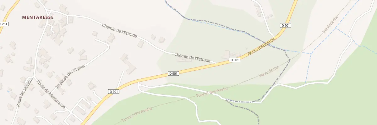 Plan de L’Estrade à Saint-Paul-le-Jeune
