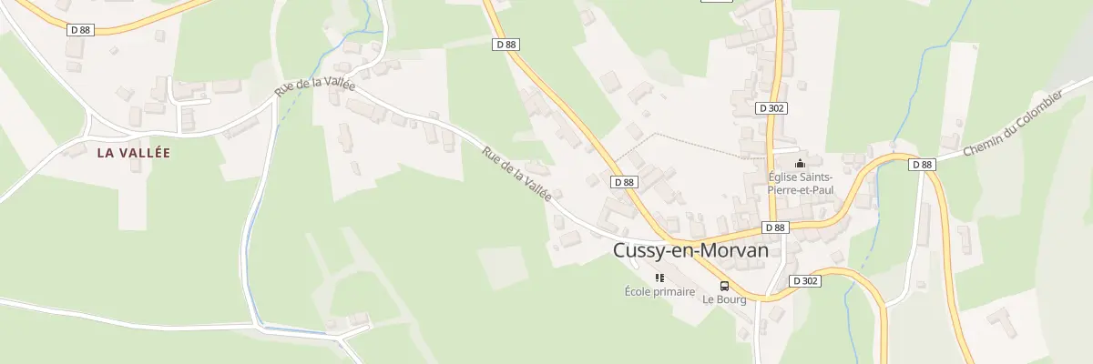 Plan du 4 Rue de la Vallee à Cussy-en-Morvan