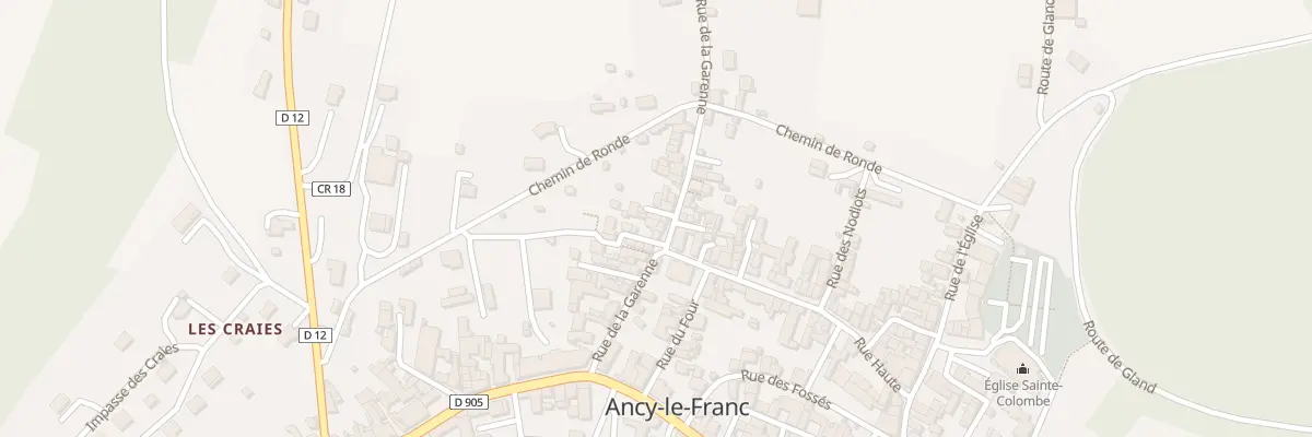 Plan du 35 Rue de la Garenne à Ancy-le-Franc