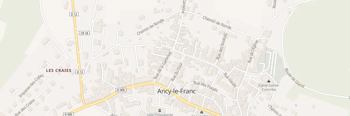 Plan du 29 Rue Haute à Ancy-le-Franc