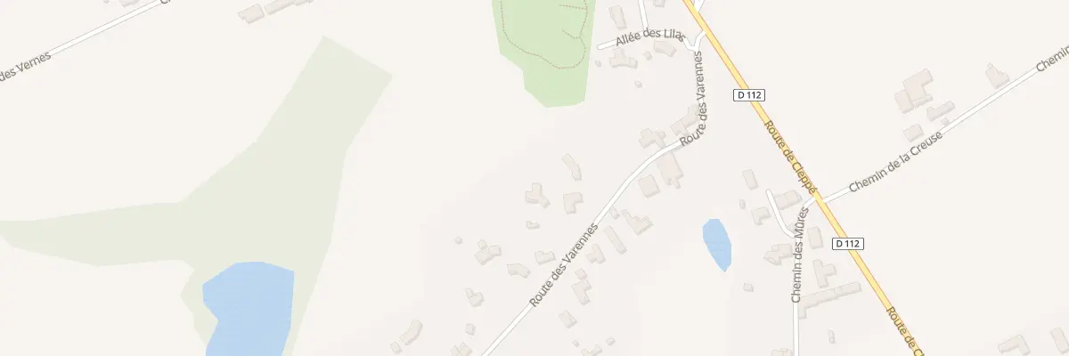 Plan du 254 Rte des Varennes à Mizérieux