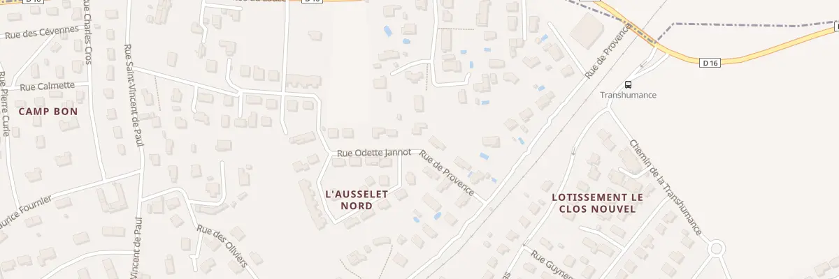 Plan du 1 Rue Odette Jannot à Salindres