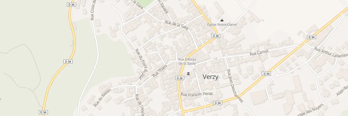 Plan du 2 Rue Thiers à Verzy