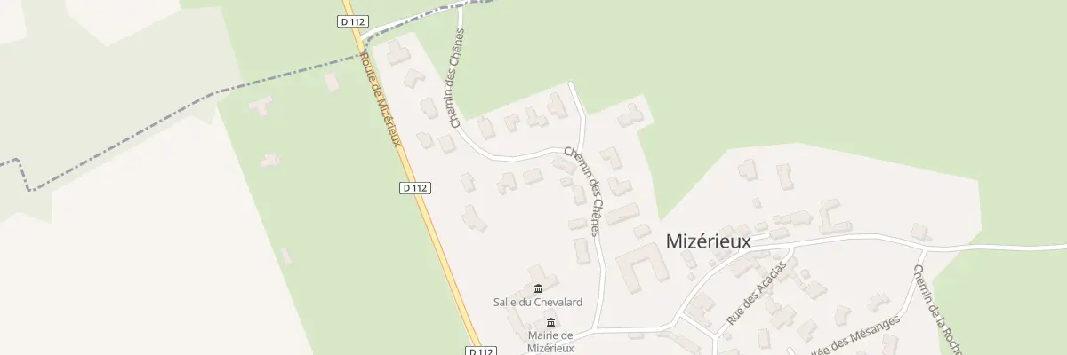 Plan du 221 Che des Chenes à Mizérieux