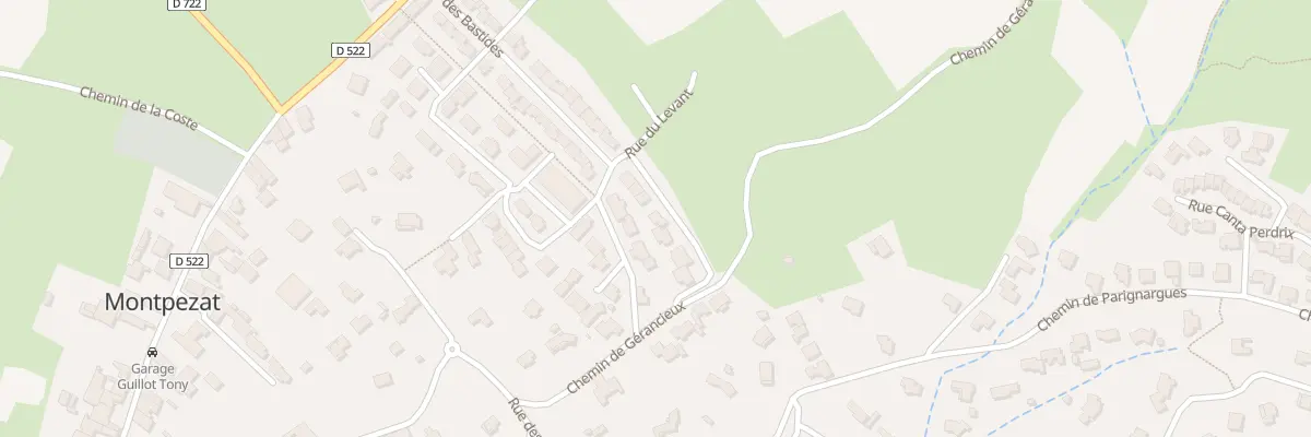 Plan du 9 Rue des Chênes à Montpezat