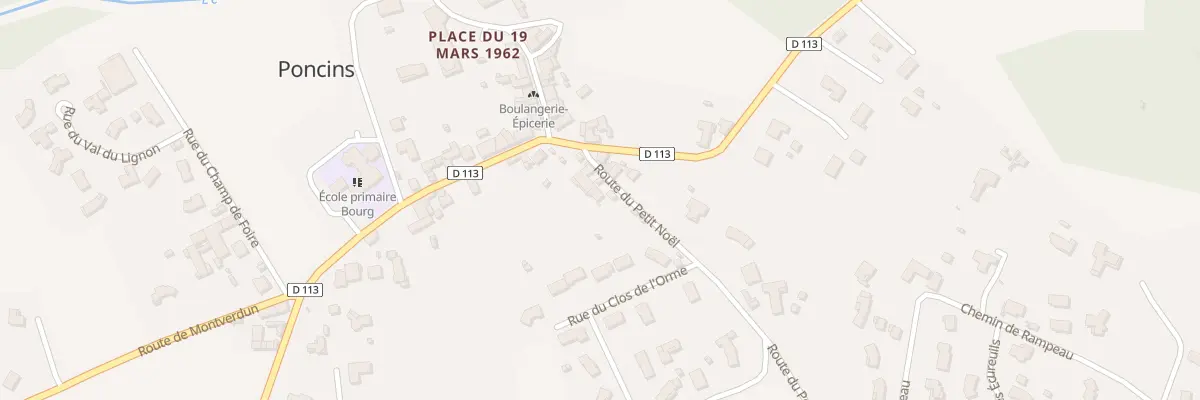 Plan du 38 Rte du Cimetiere à Poncins