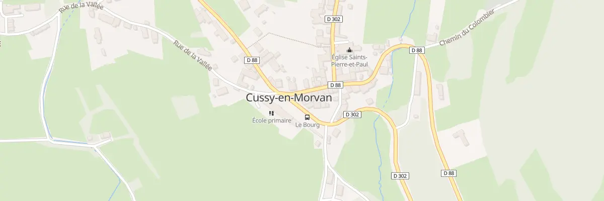 Plan du 2 Rue du Centre à Cussy-en-Morvan