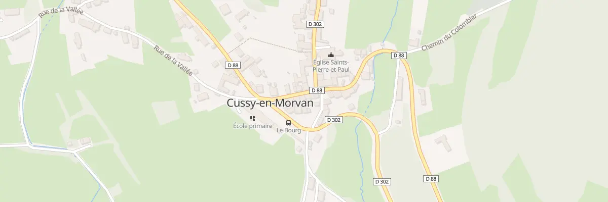 Plan du 8 Rue du Centre à Cussy-en-Morvan