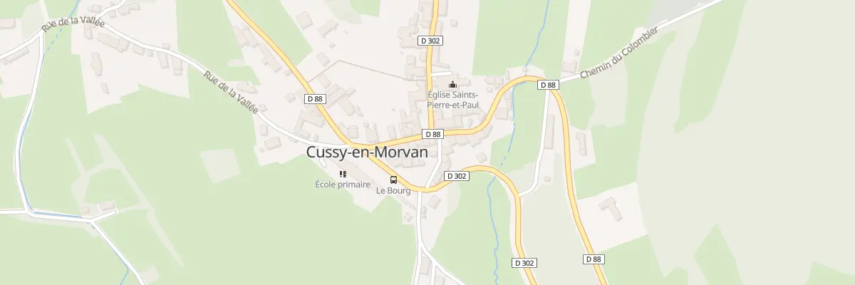 Plan du 12 Rue du Centre à Cussy-en-Morvan
