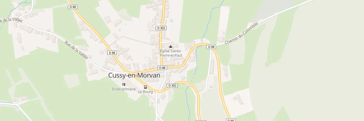 Plan du 7 Rue du Lavoir à Cussy-en-Morvan