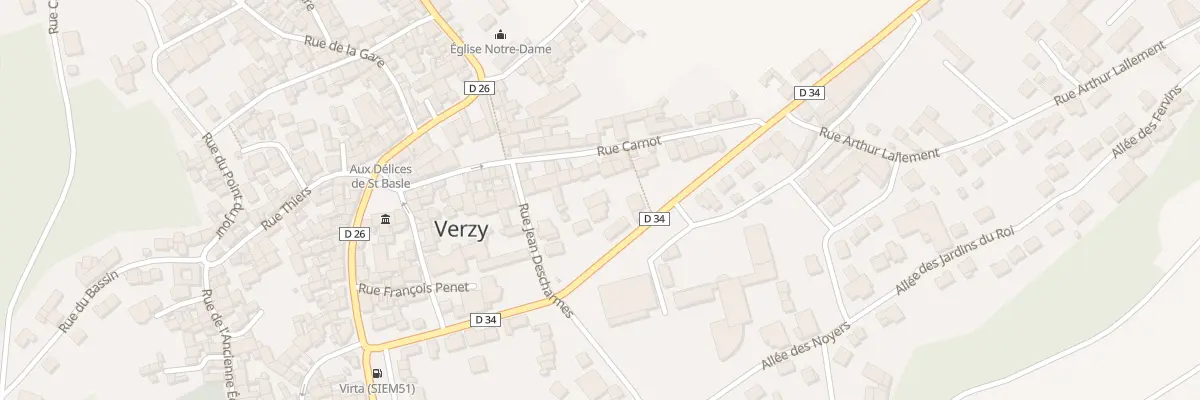 Plan du Village Sud à Verzy