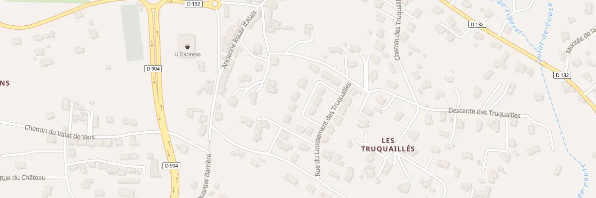 Plan du 156 Rue du lot des Truquailles aux Mages