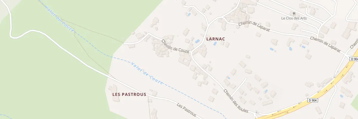 Plan du 5208 Larnac (Ouest) aux Mages