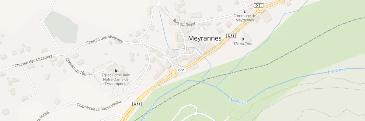 Plan du 119 Rue de la Digue à Meyrannes