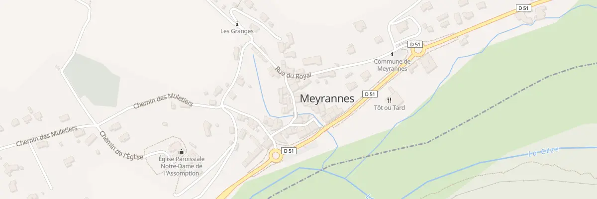 Plan du 5077 Village de Meyrannes à Meyrannes