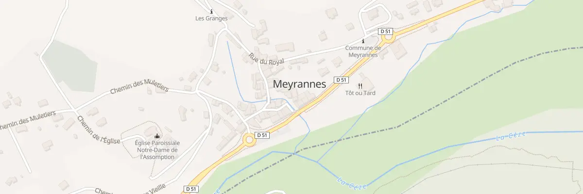 Plan du 6 Rue de la Fontaine à Meyrannes