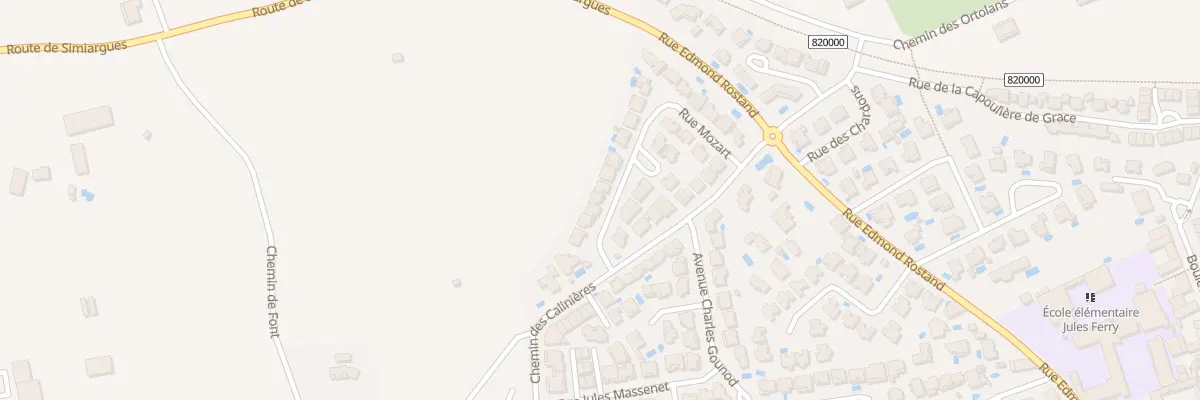 Plan du 30 Rue Mozart à Marsillargues