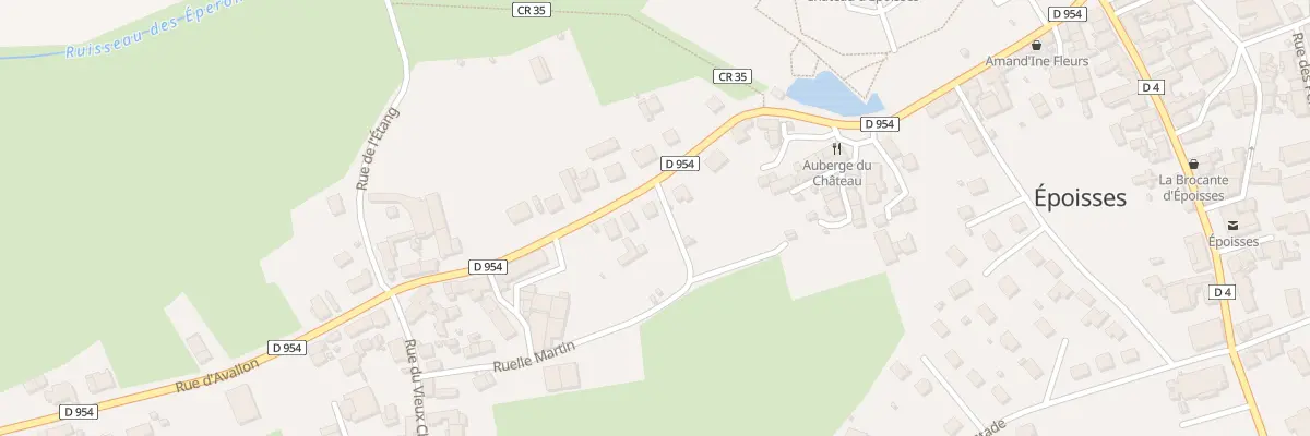 Plan du 33 Rue des Eperons à Époisses