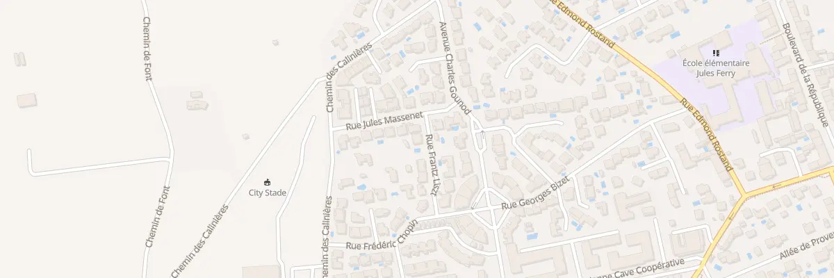 Plan du 9 Rue Frantz Liszt à Marsillargues