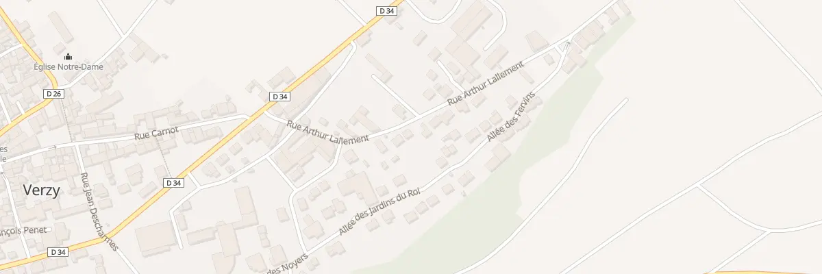 Plan du 12 Rue Arthur Lallement à Verzy
