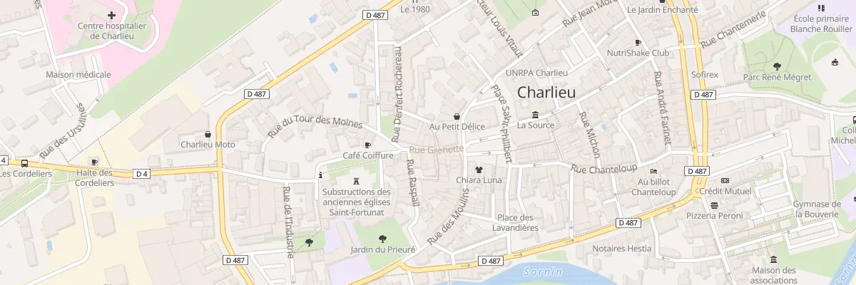 Plan du 6 Rue Grenette à Charlieu