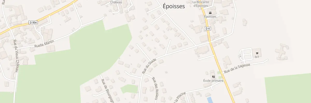 Plan du 6 Rue du Stade à Époisses
