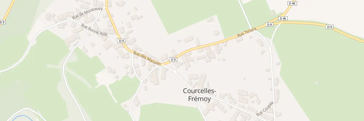 Plan du 2 Rue Tenant à Courcelles-Frémoy
