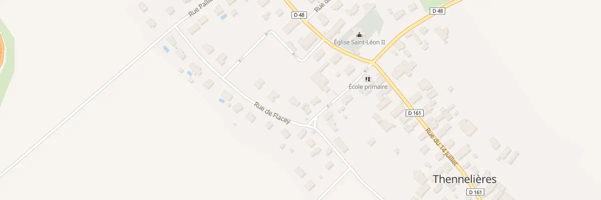 Plan du 2 Rue de Flacey à Thennelières