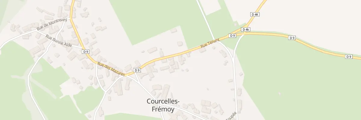 Plan du 12Q Rue Tenant à Courcelles-Frémoy