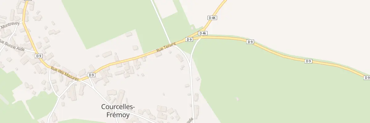 Plan du 2 Rle Tenant à Courcelles-Frémoy