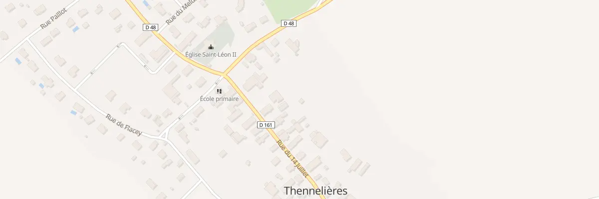 Plan du 13 Rue du 14 Juillet à Thennelières