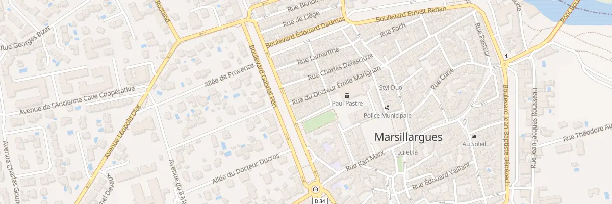 Plan du 13 Rue Docteur Emile Marignan à Marsillargues