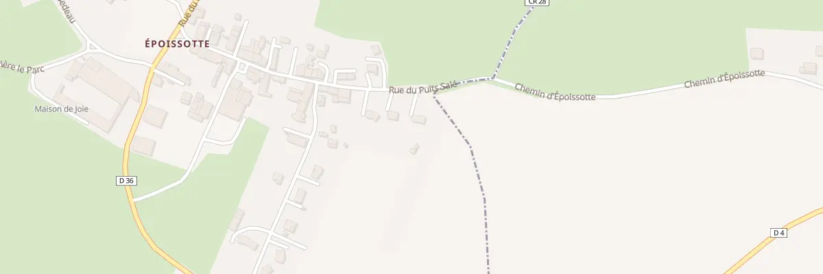Plan du 20 Rue du Puits Salé à Époisses