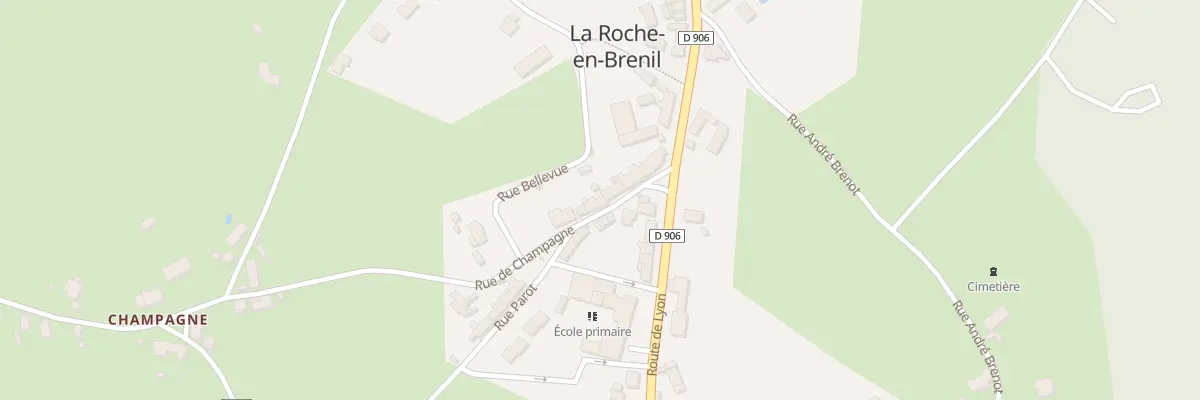 Plan du 5138A La Roche en Brenil à La Roche-en-Brenil
