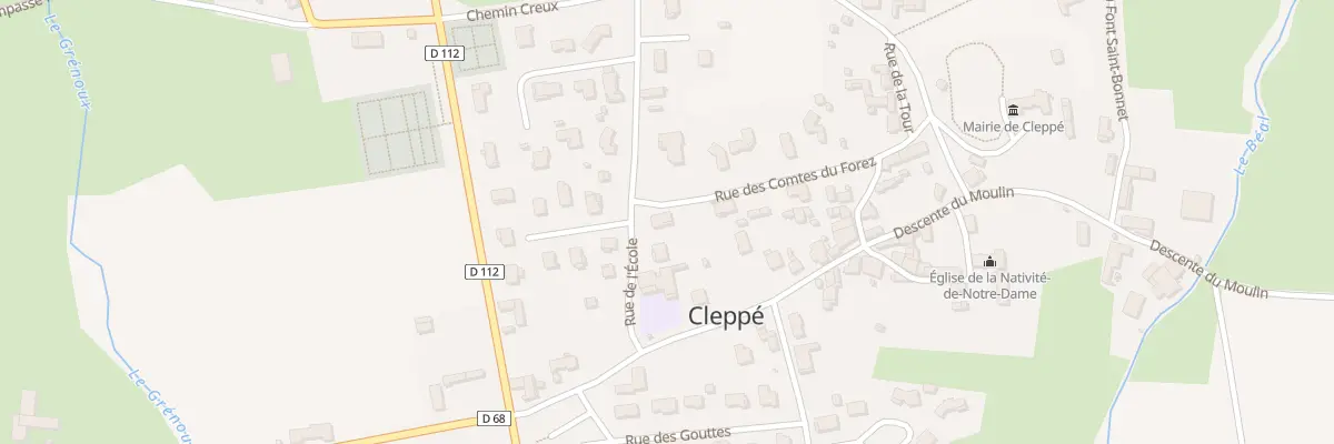 Plan du 96 Rue de l’Ecole à Cleppé