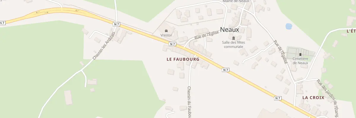 Plan du 16 Che du Faubourg à Neaux
