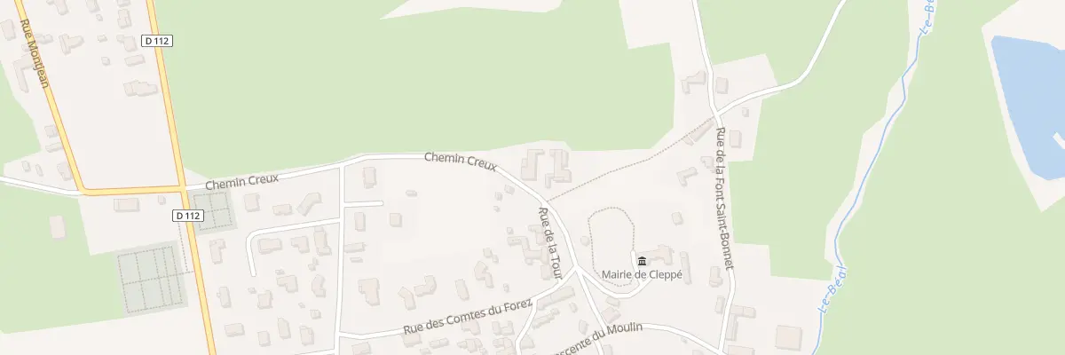 Plan du 160 Che Creux à Cleppé