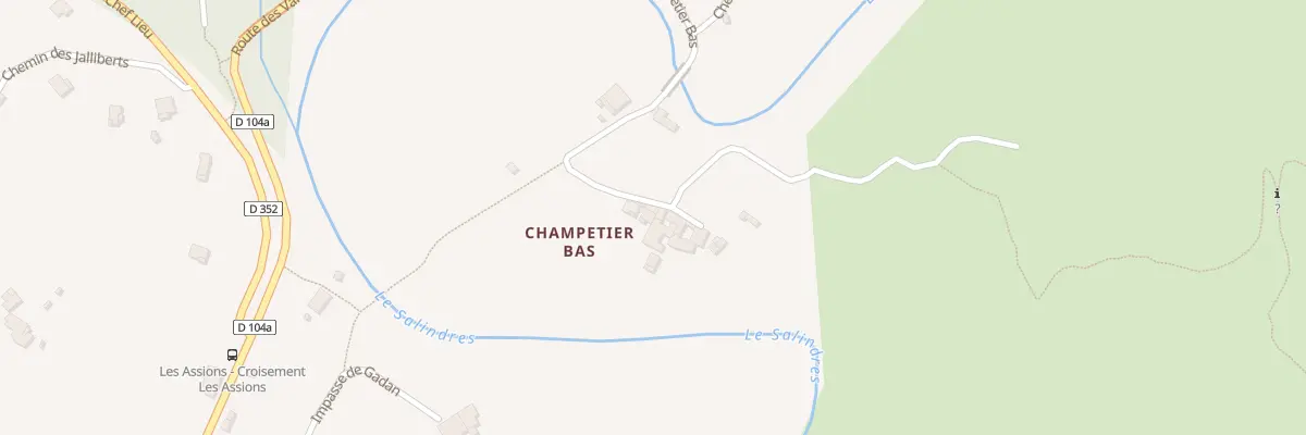 Plan du 5205 Champetier Bas aux Assions