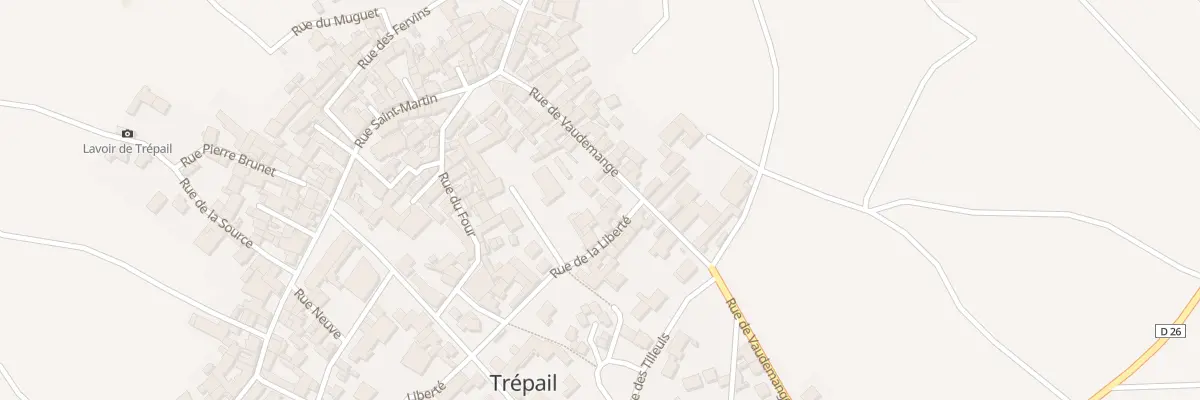 Plan du 14 Rue de Vaudemange à Trépail