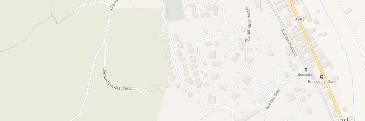 Plan du 28 Rue des Aires Hautes à Boucoiran-et-Nozières
