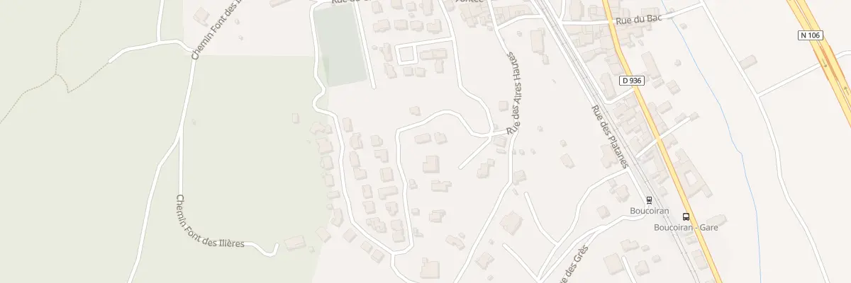 Plan du 5 Rue des Aires Hautes à Boucoiran-et-Nozières
