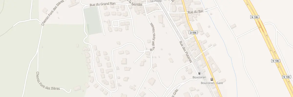 Plan du 30 Rue des Aires à Boucoiran-et-Nozières