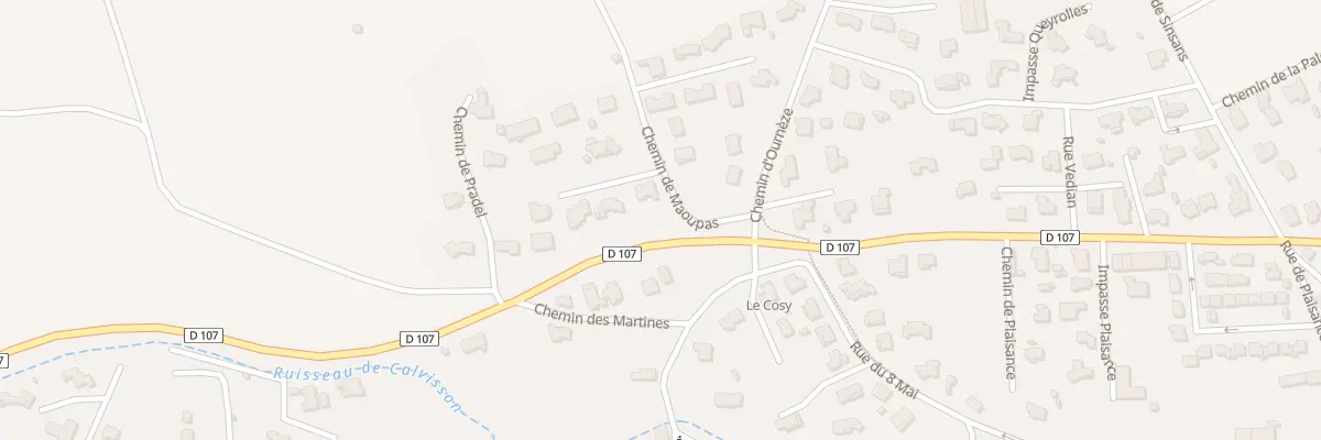 Plan du 1 Che de Maoupas à Calvisson