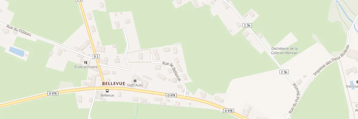 Plan du 5256 Bellevue à La Celle-en-Morvan