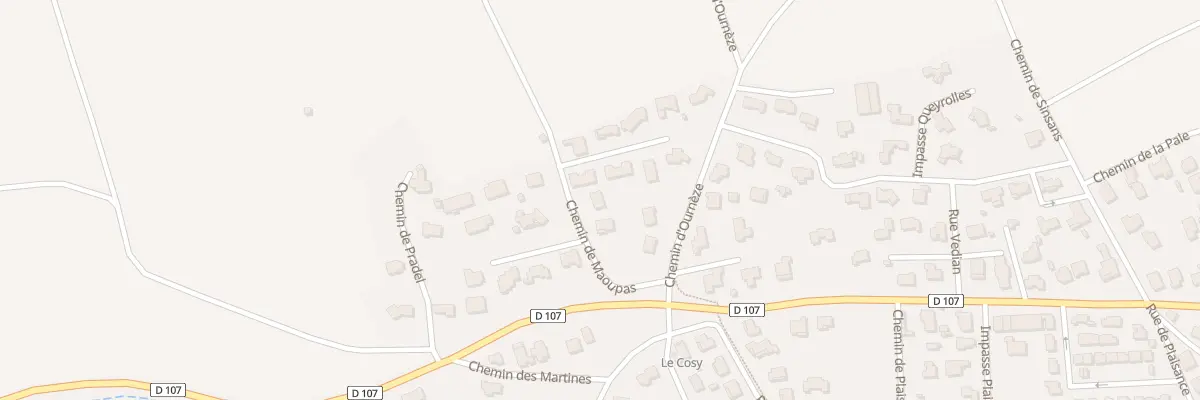 Plan du 5921 Che de Maoupas à Calvisson