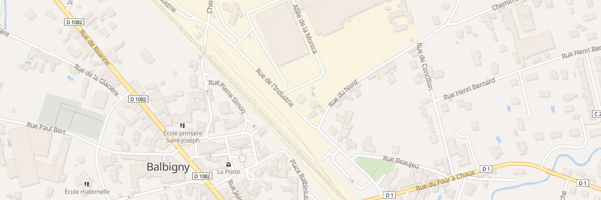 Plan du 6 Rue de l’Industrie à Balbigny