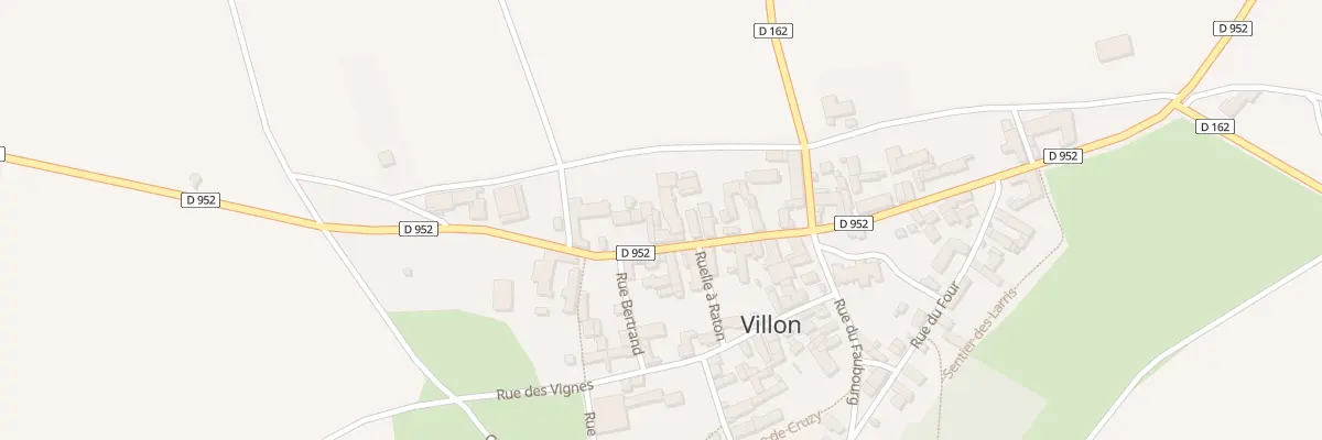 Plan du 12 Rue Haute à Villon