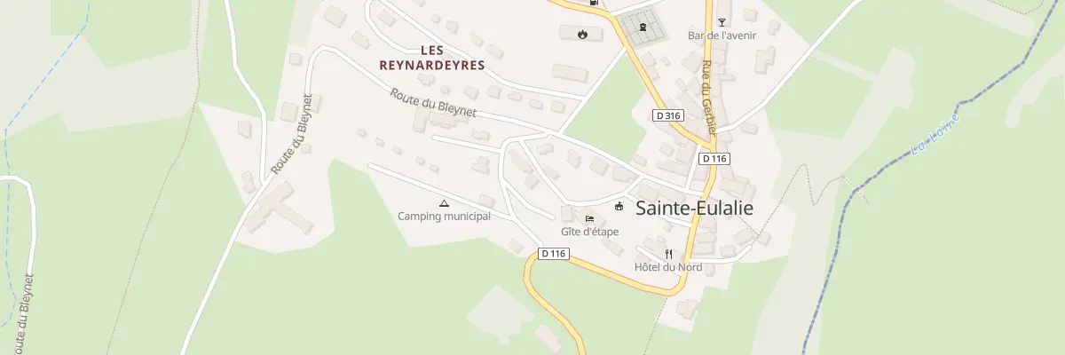 Plan des Reynardeyres à Sainte-Eulalie