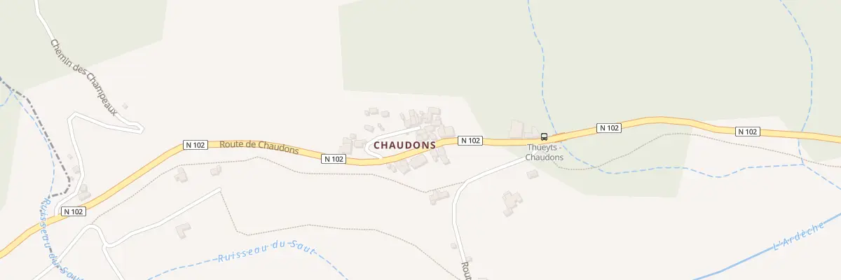 Plan du 160 Rte de Chaudons à Thueyts