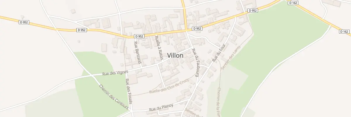 Plan du 9 Rue des Vignes à Villon